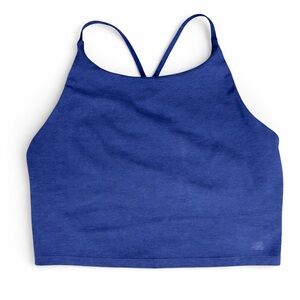 GapFit Studio Bra XL Blue Strappy Back Yoga Athletic Top